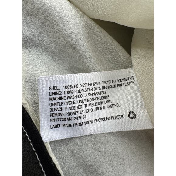 Christopher John Rogers Sleeveless Slip Dress Womens 10 Black White Chevron Y2K - Picture 11 of 16